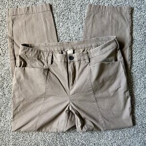 Duluth Trading Women Pants 16x31 Brown Twill Utility Work Utility Durable Hiking